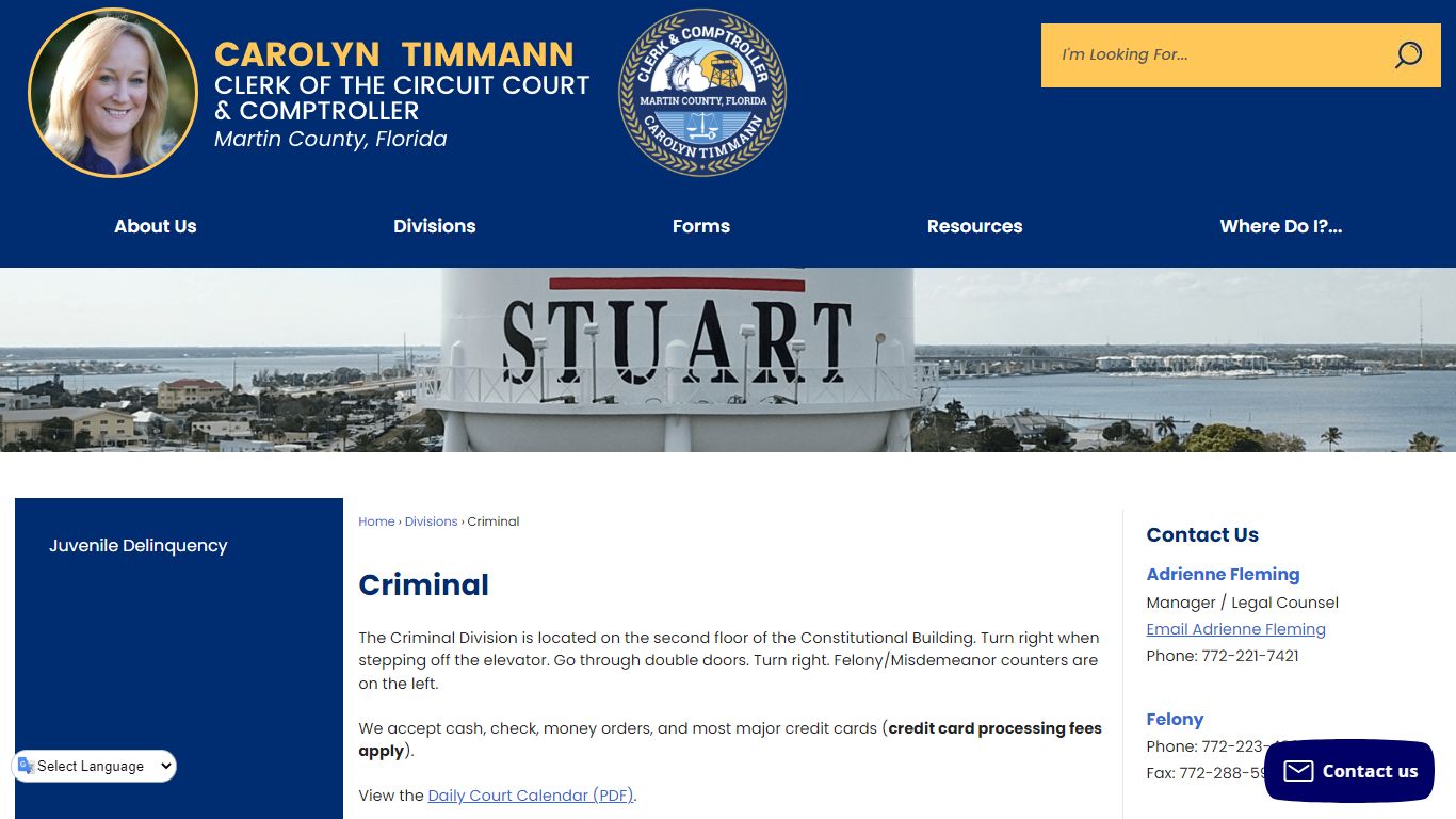 Criminal | Martin County Clerk